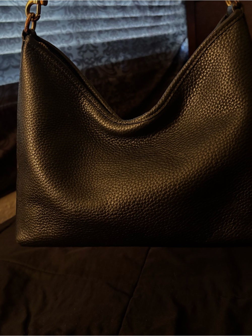 Coach Black Pebbled Leather Shoulder Hobo with Gold Hardware - Picture 8 of 11